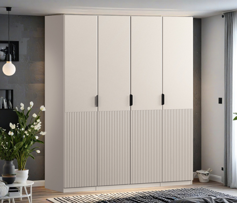Для одежды, Шкаф четырехдверный Макс 2000 мм, вариант №2 (ЛДСП/МДФ)