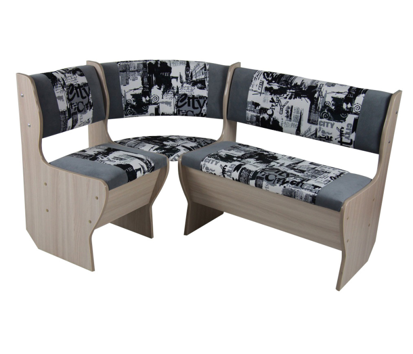 Кухонные уголки, Угловая скамья СИТИ ясень шимо 1 категория