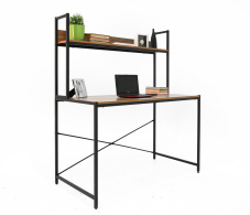Прямые компьютерные столы, Стол письменный  LOFT с надстройкой