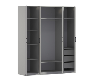 Шкаф четырехдверный Макс 2000 мм, вариант №4 (ЛДСП)