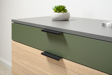 Комод Марвэл 16.234.03, темно-серый, плэйн, дымчатый зеленый