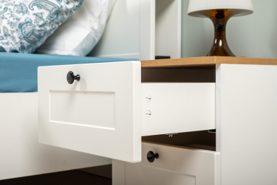 Тумба прикроватная Остин 16.152, белая шагрень, дуб золотой крафт