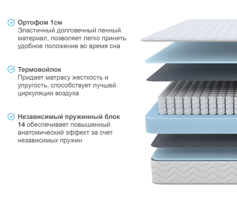 Другие размеры, Матрас Орматек Идеал 180*200