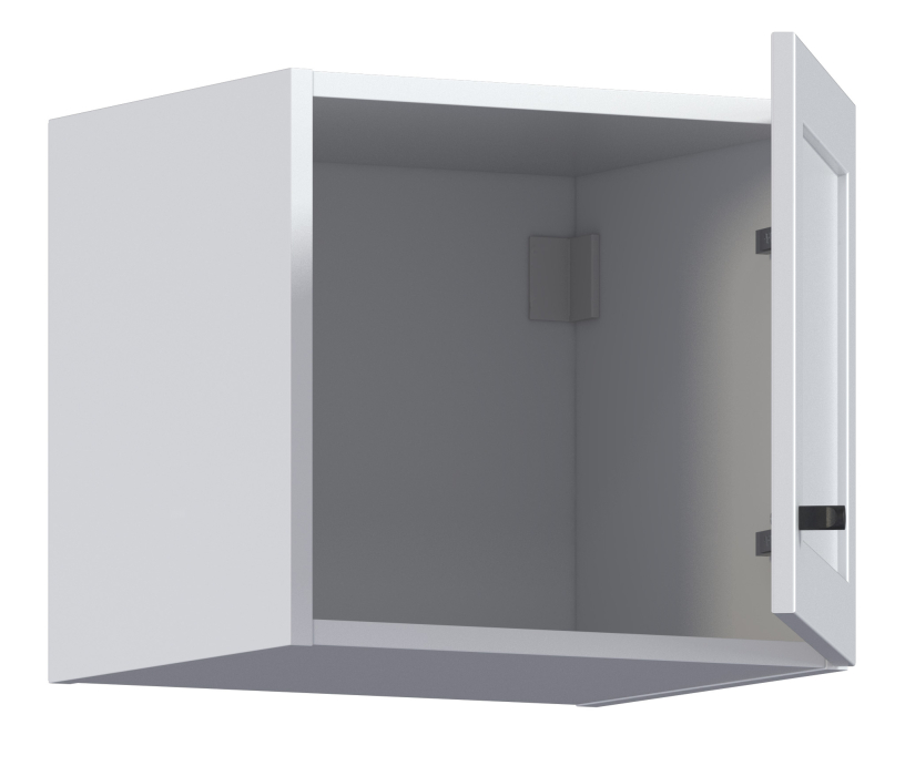 Настенные полки, Твин СБ-3383 Полка Белая с глухим фасадом