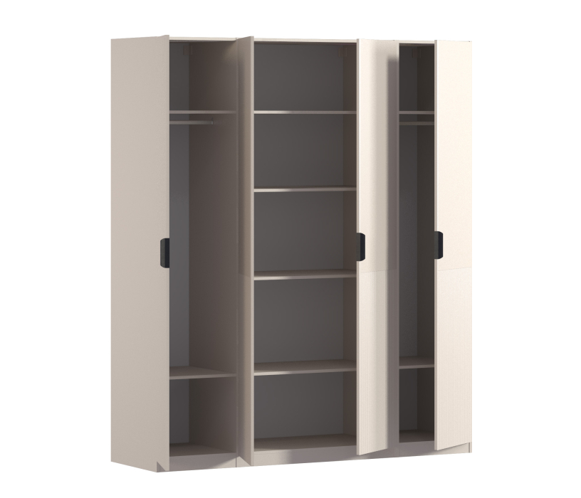 Для одежды, Шкаф четырехдверный Макс 2000 мм, вариант №3 (ЛДСП/МДФ)
