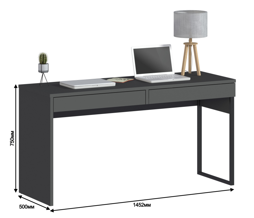 Прямые компьютерные столы, Стол Мика СБ-3310 Диамант серый