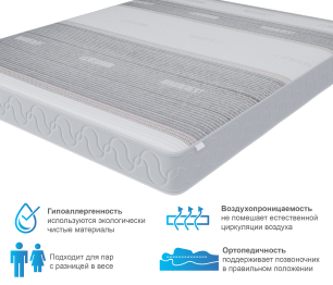 Столлайн / Матрас Тропикана-Агама в чехле Magnetic 900х2000