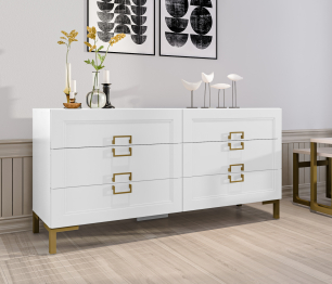 Комод Ассоль СБ-3435 Белый/МДФ Белый