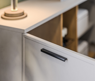 Комод Милан СБ-3264 Серый,Дуб Гамильтон/МДФ Светло серый