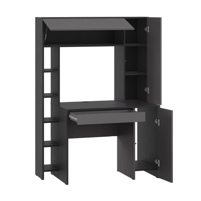 Прямые компьютерные столы, Стол компьютерный Комфорт 12.71, антрацит, темно-серый