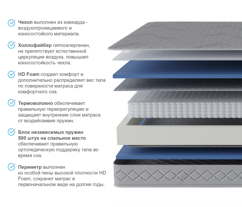 Кровати 90 см, Леон/Бруклин СБ-3366 Кровать с матрасом Сити - Бормио 900*2000