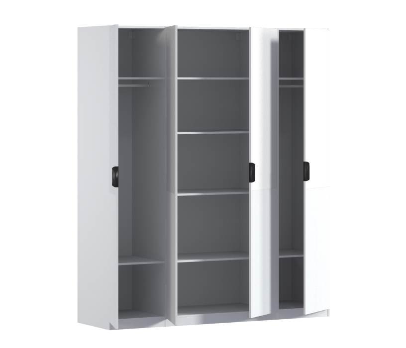 Для одежды, Шкаф четырехдверный Макс 2000 мм, вариант №3 (ЛДСП/МДФ)