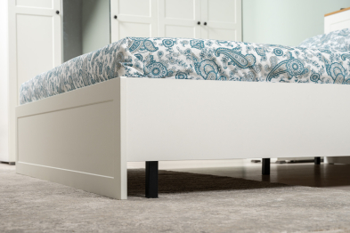 Кровать Остин 11.53, белая шагрень, дуб золотой крафт