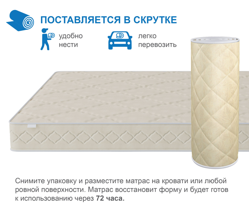 1400 x 2000, Матрас Классик-Орландо в скрутке 1400х2000