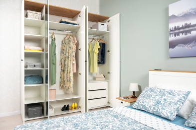 Шкаф для одежды Остин 13.336.02, белая шагрень, дуб золотой крафт