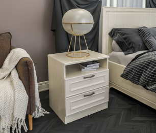 Тумба Гранд / Ливерпуль СБ-3514 Дуб Приморский Белый/МДФ Классика Светлый