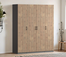 Для одежды, Шкаф четырехдверный Макс 2000 мм, вариант №4 (ЛДСП)