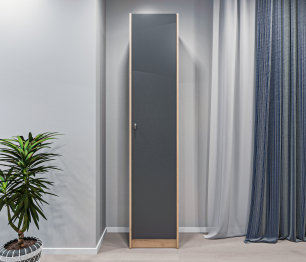 Шкаф-пенал Сидней СБ-2684 Дуб дикий/Диамант серый