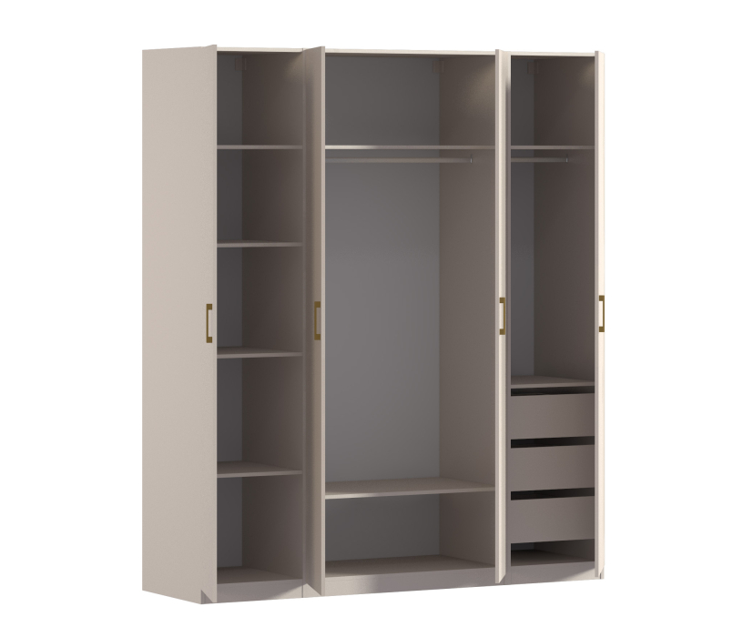 Для одежды, Шкаф четырехдверный Макс 2000 мм, вариант №4 (ЛДСП)