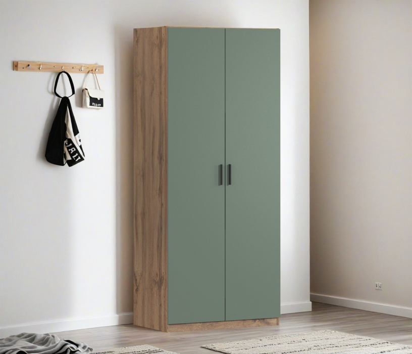 В спальню, Шкаф двухдверный Макс 1000 мм, вариант №5 (ЛДСП, корпус дуб вотан)